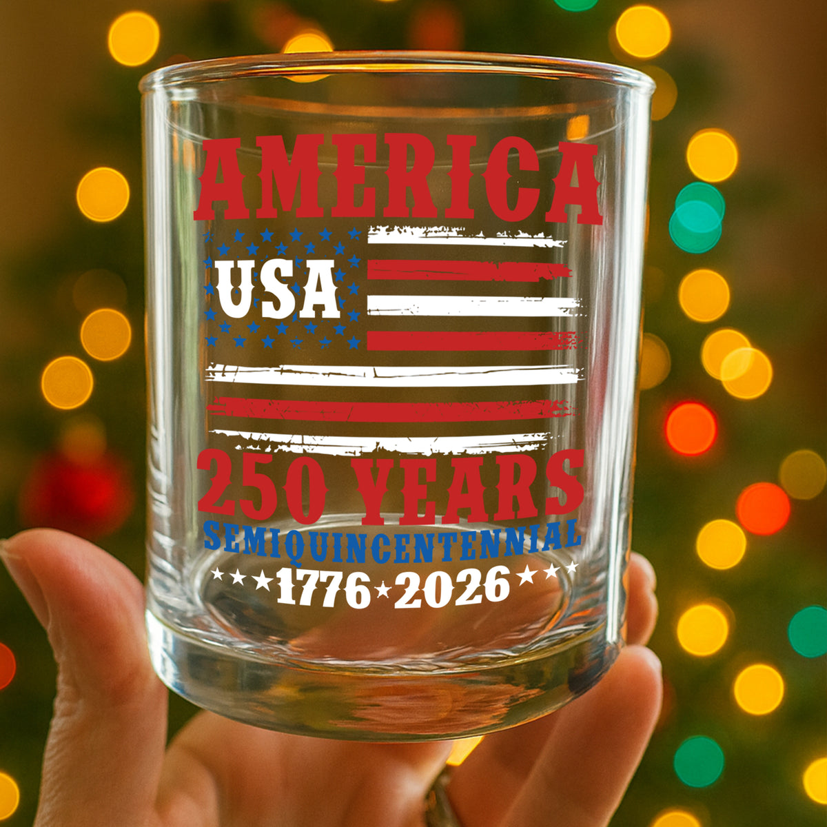 America 250 Years Semiquincentennial Whiskey Glass TH10 894671