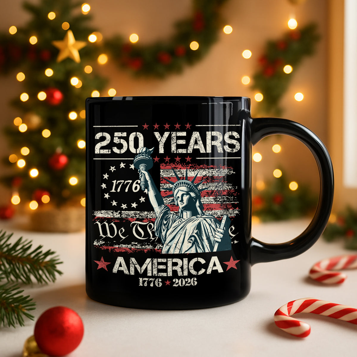 Celebrate Our America 250th Anniversary We The People Black Mug CH07 896714