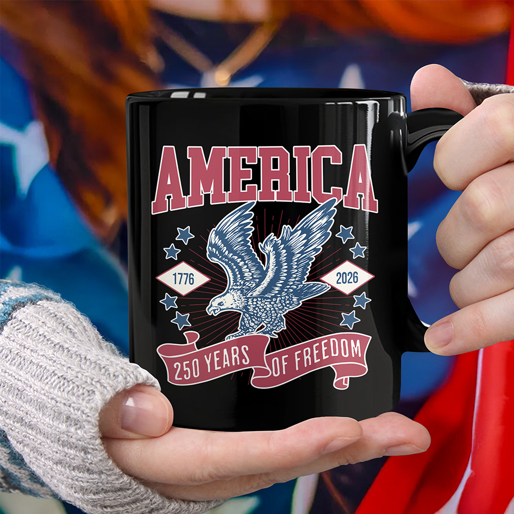 America 1776 - 2026 250 Years Of Freedom Black Mug HA75 897018