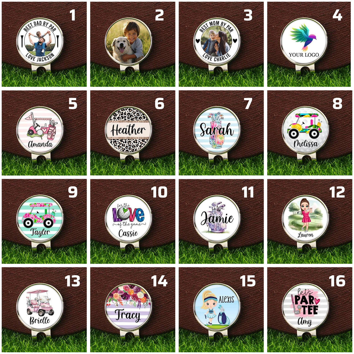 Personalised Golf Ball Marker Magnetic Hat Clip, Gift for Golf Enthusiast HO82 900682