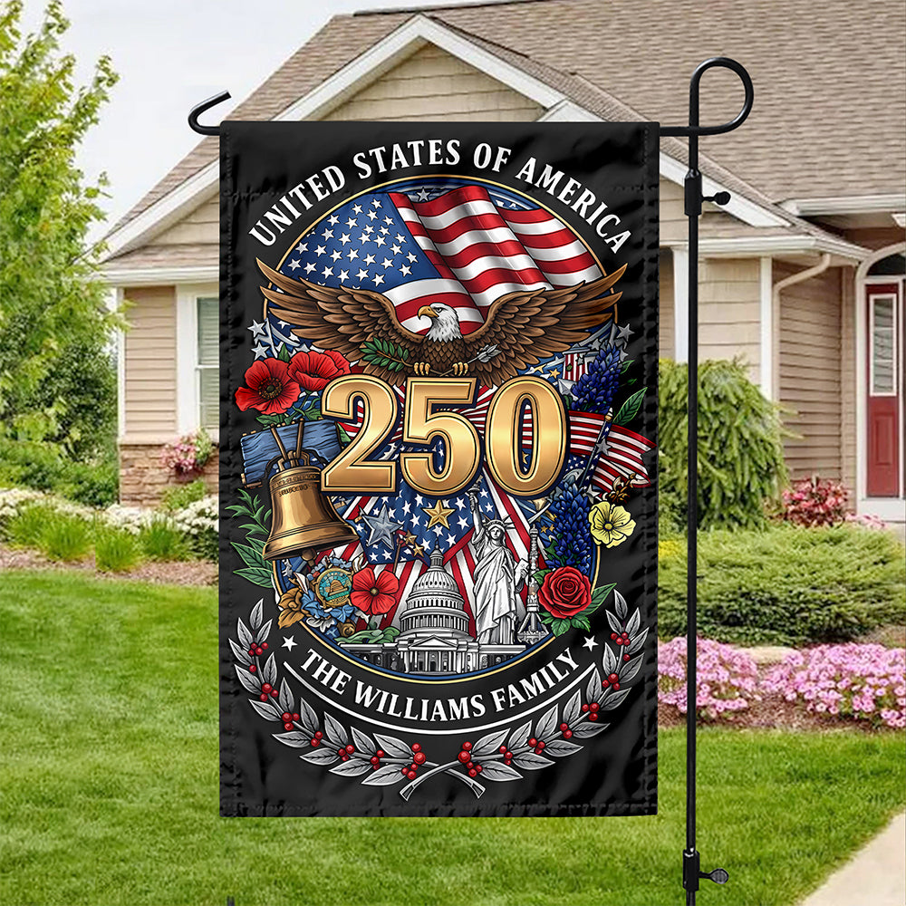 Custom Family Name United States Of America Statue Of Liberty 250th Anniversary Garden Flag LM32 669293