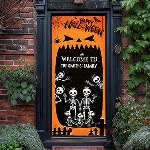 Happy Halloween With Skeleton Door Cover HO82 N369 894916