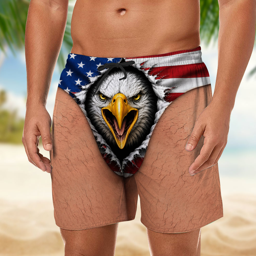 Custom Funny Patriotic Men Beach Short, Summer Vacation And Travel Gifts For Men HA75 921858