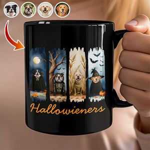 Custom Dog Photo Hallowieners Black Mug For Halloween TH10 896123