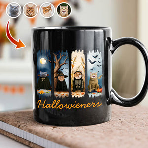 Custom Dog Photo Hallowieners Black Mug For Halloween TH10 896123