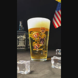 Custom Photo Best Dog Dad Ever Print Beer Glass HO82 890538