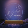 Custom Two Map For Couple Valentine Acrylic Plaque LED Night Light TH10 892191