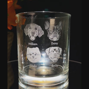 Custom Photo From The Reasons You Drink For Dog Lover Engraved Rock Glass TA29 890801