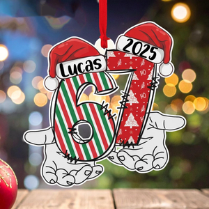 Funny Teen Six Seven Acrylic Ornament 67 Christmas Ornament Gift CH07 899226