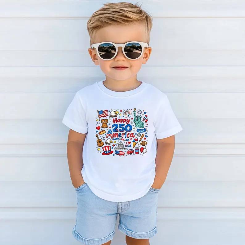 Patriotic 1776-2026 USA 250th Anniversary Kids Shirt HO82 902680
