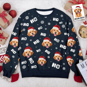 Custom Funny Dog Photo Christmas Ugly Sweater Personalized Gift For Dog Lover CH07 896672