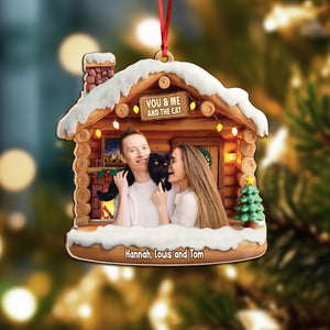 Custom Photo You & Me And The Dog  - Personalized 3D Effect Acrylic Ornament LM32 895959