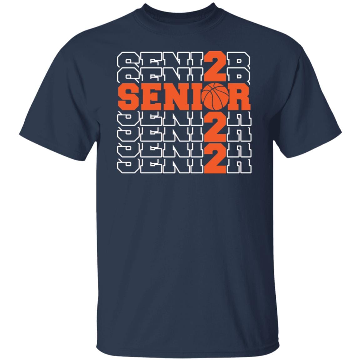 GeckoCustom #680205 Senior 2022 Basketball Sweatshirt Basic Tee / Navy / S