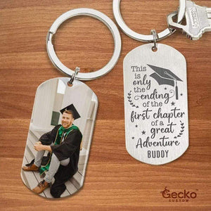 GeckoCustom A Great Adventure Graduation Metal Keychain HN590