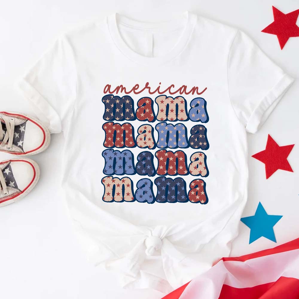 GeckoCustom America Mama Star American Shirt, HN590