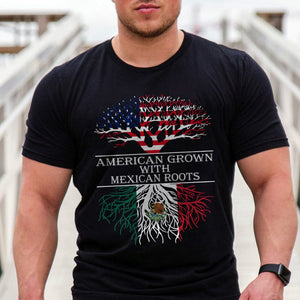 GeckoCustom American Grown with Mexican Roots America Shirt, K228 HN590