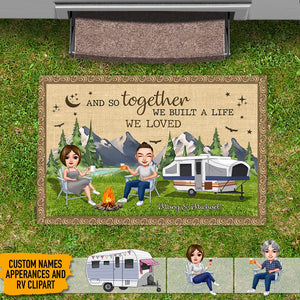 GeckoCustom And So Together We Built A Life We Loved Camping Doormat HN590