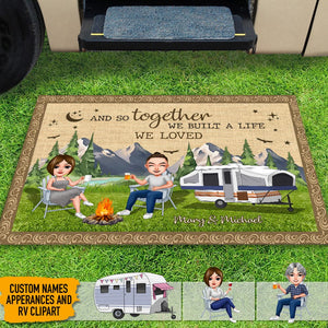 GeckoCustom And So Together We Built A Life We Loved Camping Doormat HN590