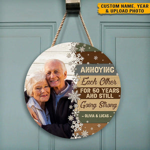 GeckoCustom Annoying Each Other For Many Years Still Going Strong Family Doorsign N369 HN590