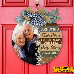 GeckoCustom Annoying Each Other For Many Years Still Going Strong Family Doorsign N369 HN590