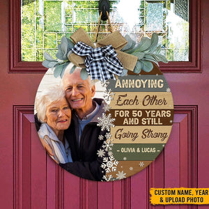 GeckoCustom Annoying Each Other For Many Years Still Going Strong Family Doorsign N369 HN590