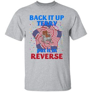 GeckoCustom Back It Up Terry Put It In Reserve American Flag USA 4th Of July H415 Basic Tee / Sport Grey / S