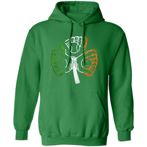 GeckoCustom Baseball Softball Shamrock St Patrick Shirt Hoodie / Irish Green / S