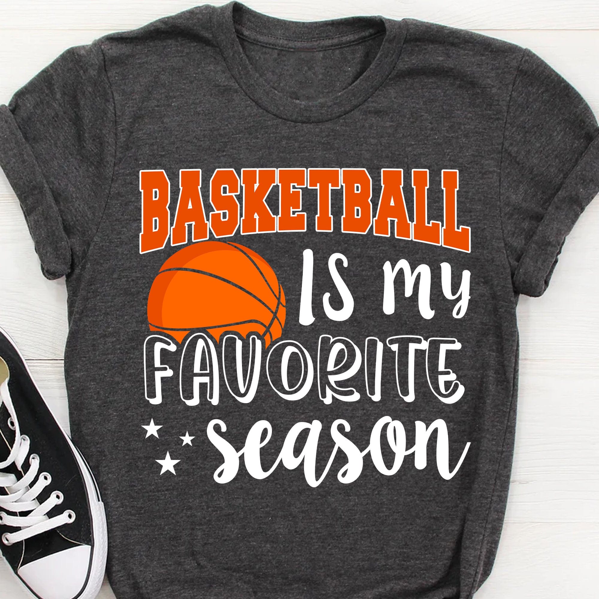 GeckoCustom Basketball Is My Favorite Season Personalized Custom Basketball Shirts C499 Basic Tee / Black / S