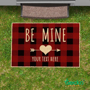 GeckoCustom Be Mine Couple Doormat HN590