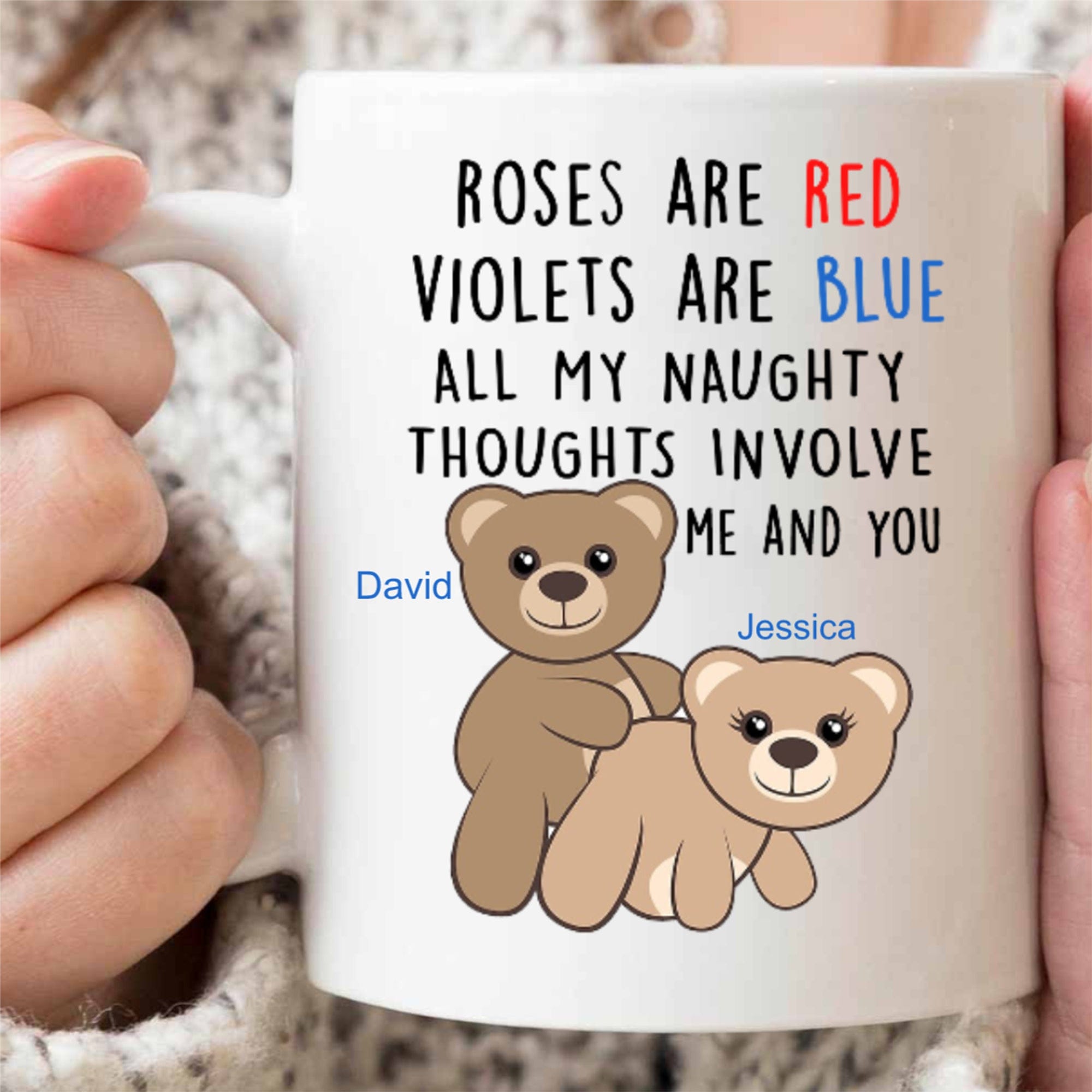 GeckoCustom Bears Roses Are Red Violets Are Blue Custom Mug 11oz