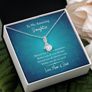 GeckoCustom Behind You All Your Memories Personalized Graduation Message Card Necklace C219 Alluring Beauty