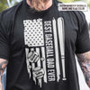 GeckoCustom Best Baseball Dad Ever US Flag Sport Shirt, HN590 (front)