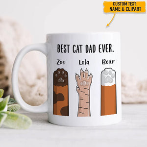 GeckoCustom Best Cat Dad Ever Cat Mug, N304 HN590