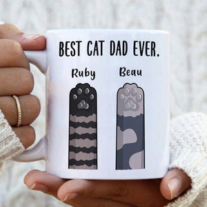 GeckoCustom Best Cat Dad Ever Cat Mug, N304 HN590