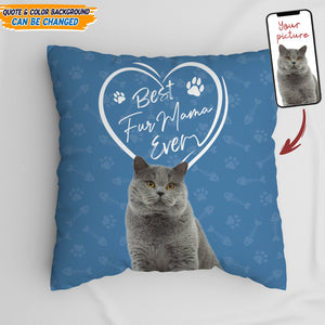 GeckoCustom Best Cat Mom Ever Cat Pillow N304 HN590