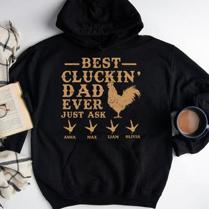 GeckoCustom Best Cluckin' Dad Ever Just Ask Farmer Dad Shirt, HN590 ( front)