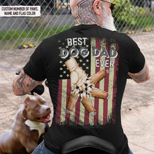 GeckoCustom Best Dog Dad Ever Dog Pump Back Tshirt, HN590