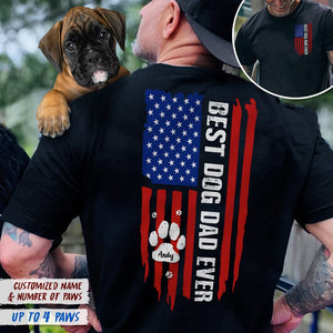 GeckoCustom Best Dog Dad Ever Paw Dog Shirt K228 HN590