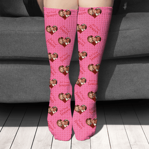 GeckoCustom Best Friend Forever, Custom Photo Socks For Best Friend, SG02