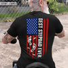 GeckoCustom Best Step Dad Ever Flag Back Family Shirt, HN590