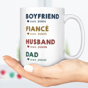 GeckoCustom Boyfriend, Fiance, Husband, Dad Mug, Pregnancy Announcement, Pregnancy Reveal First Time Dad Gift, Husband to Daddy, Custom New Daddy Gift C296