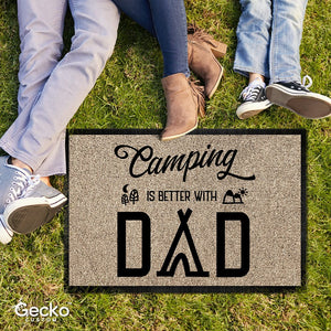 GeckoCustom Camping Is Better With Dad Family Doormat HN590