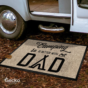 GeckoCustom Camping Is Better With Dad Family Doormat HN590