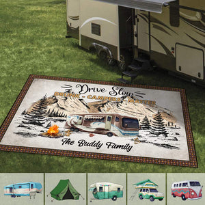 GeckoCustom Camping Patio Rug, Patio Mat HN590