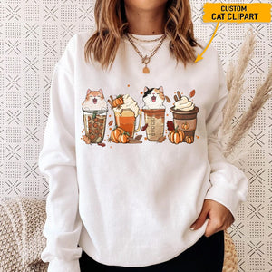 GeckoCustom Cat Clipart Pumpkin Spice Cat Shirt, N304 HN590