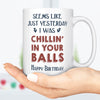 GeckoCustom Chillin' In Dad Balls Personalized Custom Father's Day Mug C310