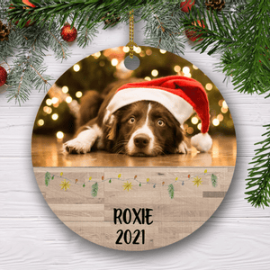 GeckoCustom Christmas Ornament, Custom Dog Photo, Personalized Gift For Dog Lovers, Christmas Gift SG02