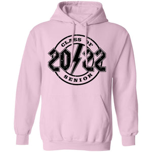 GeckoCustom class of 2022 rock style senior White Senior Hoodie / Light Pink / S