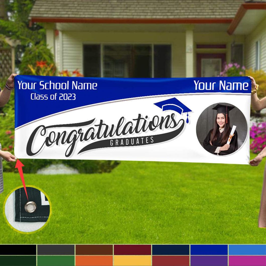 GeckoCustom Congratulation Graduates Class of 2021 Custom Image banner, Graduation Gift HN590