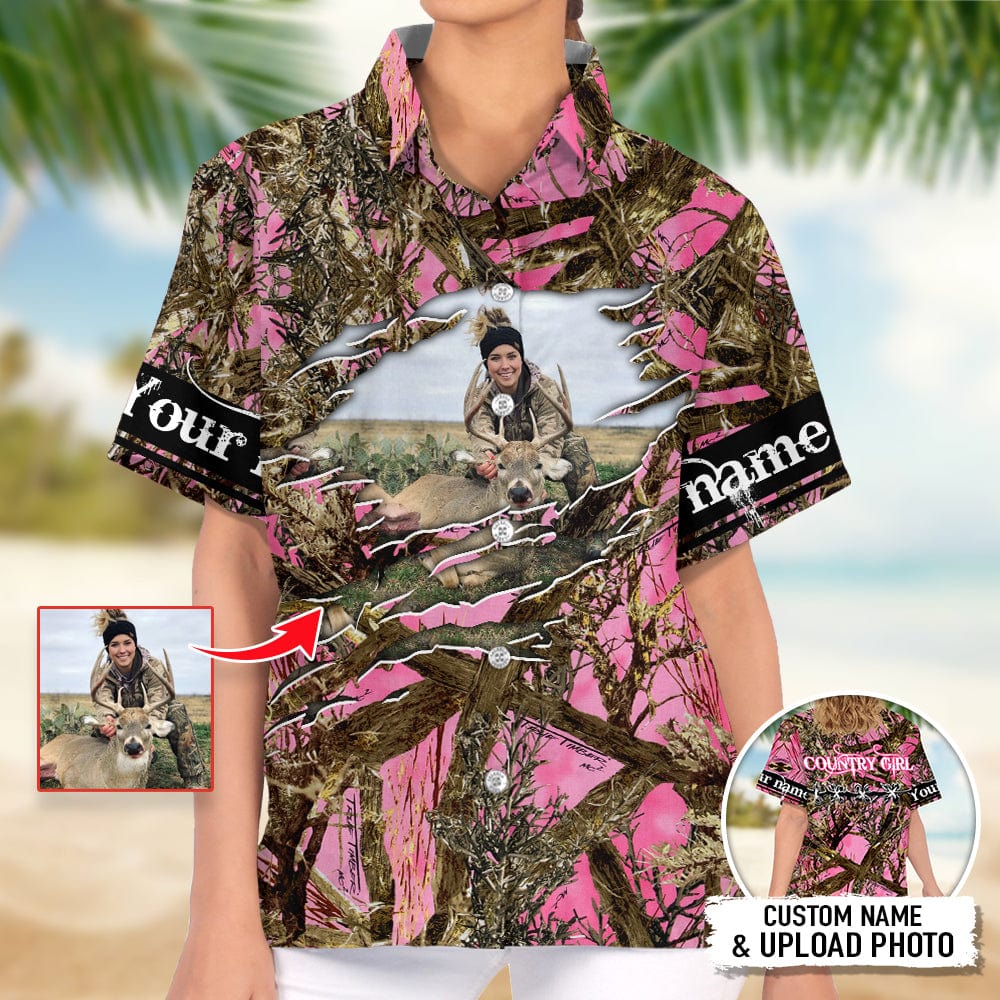 GeckoCustom Country Girl Upload Photo Hunting Hawaii Shirt T286 HN590